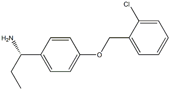 (1S)-1-(4-[(2-CHLOROPHENYL)METHOXY]PHENYL)PROPYLAMINE Struktur