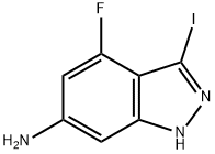 6-AMINO-4-FLUORO-3-IODO (1H)INDAZOLE Struktur