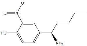 4-((1R)-1-AMINOPENTYL)-2-NITROPHENOL Struktur