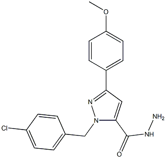 1-(4-CHLOROBENZYL)-3-(4-METHOXYPHENYL)-1H-PYRAZOLE-5-CARBOHYDRAZIDE Struktur