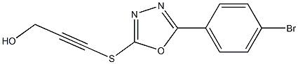 3-([5-(4-BROMOPHENYL)-1,3,4-OXADIAZOL-2-YL]THIO)PROP-2-YN-1-OL Struktur