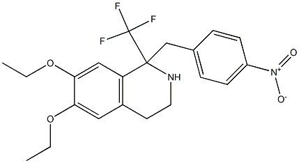 6,7-DIETHOXY-1,2,3,4-TETRAHYDRO-1-(P-NITROBENZYL)-1-(TRIFLUOROMETHYL)ISOQUINOLINE Struktur