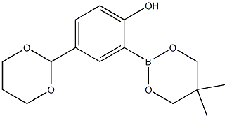 2-(5,5-DIMETHYL-1,3,2-DIOXABORINAN-2-YL)-4-(1,3-DIOXAN-2-YL)PHENOL Struktur