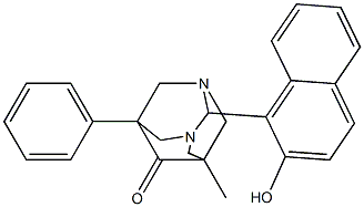 2-(2-HYDROXY-1-NAPHTHYL)-5-METHYL-7-PHENYL-1,3-DIAZATRICYCLO[3.3.1.1~3,7~]DECAN-6-ONE Struktur