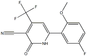 6-(5-FLUORO-2-METHOXYPHENYL)-4-(TRIFLUOROMETHYL)-1,2-DIHYDRO-2-OXOPYRIDINE-3-CARBONITRILE Struktur
