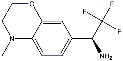 (1S)-2,2,2-TRIFLUORO-1-(4-METHYL(2H,3H-BENZO[E]1,4-OXAZIN-7-YL))ETHYLAMINE Struktur