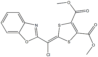 DIMETHYL 2-[1,3-BENZOXAZOL-2-YL(CHLORO)METHYLENE]-1,3-DITHIOLE-4,5-DICARBOXYLATE Struktur