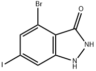 4-BROMO-6-IODO-3-HYDROXY (1H)INDAZOLE Struktur