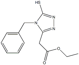 ETHYL (4-BENZYL-5-MERCAPTO-4H-1,2,4-TRIAZOL-3-YL)ACETATE Struktur