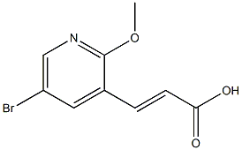 3-(5-BROMO-2-METHOXY-PYRIDIN-3-YL)-ACRYLIC ACID Struktur