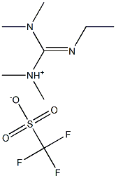 N''-ETHYL-N,N,N',N'-TETRAMETHYLGUANIDINIUM TRIFLUOROMETHANESULFONATE Struktur