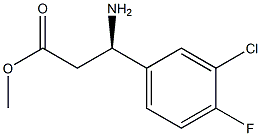 METHYL (3R)-3-AMINO-3-(3-CHLORO-4-FLUOROPHENYL)PROPANOATE Struktur