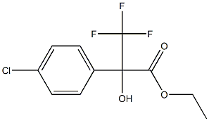 2-(4-CHLOROPHENYL)-3,3,3-TRIFLUORO-2-HYDROXYPROPIONIC ACID ETHYL ESTER Struktur