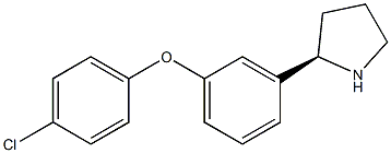 1-[3-((2R)PYRROLIDIN-2-YL)PHENOXY]-4-CHLOROBENZENE Struktur