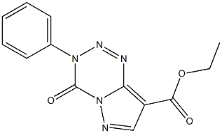 ETHYL 4-OXO-3-PHENYL-3,4-DIHYDROPYRAZOLO[5,1-D][1,2,3,5]TETRAZINE-8-CARBOXYLATE Struktur