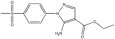 ETHYL 5-AMINO-1-(4-(METHYLSULFONYL)PHENYL)-1H-PYRAZOLE-4-CARBOXYLATE Struktur