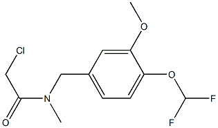 2-CHLORO-N-[4-(DIFLUOROMETHOXY)-3-METHOXYBENZYL]-N-METHYLACETAMIDE Struktur