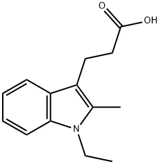 3-(1-ETHYL-2-METHYL-1H-INDOL-3-YL)-PROPIONIC ACID Struktur