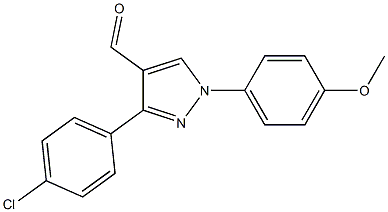 3-(4-CHLOROPHENYL)-1-(4-METHOXYPHENYL)-1H-PYRAZOLE-4-CARBALDEHYDE Struktur