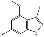 6-CHLORO-4-METHOXY-3-IODO-1H-INDAZOLE Struktur