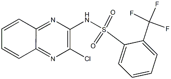 N-(3-CHLOROQUINOXALIN-2-YL)-2-(TRIFLUOROMETHYL)BENZENESULFONAMIDE Struktur