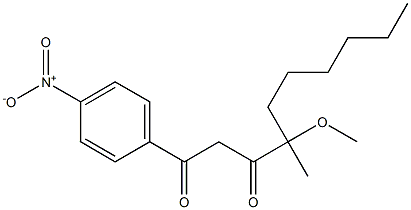 4-METHOXY-4-METHYL-1-(4-NITRO-PHENYL)-DECANE-1,3-DIONE Struktur