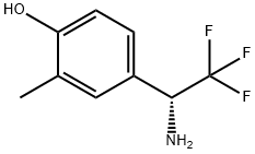 4-((1R)-1-AMINO-2,2,2-TRIFLUOROETHYL)-2-METHYLPHENOL Struktur