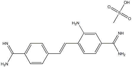 2-AMINOSTILBENE-4,4'-DICARBAMIDINE METHANESULFONATE SALT Struktur