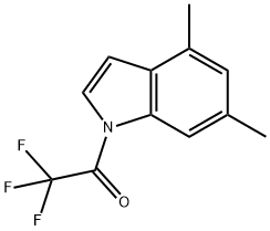 4,6-DIMETHYL-1-TRIFLUOROACETYLINDOLE Struktur