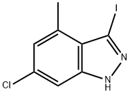 6-CHLORO-3-IODO-4-METHYL (1H)INDAZOLE Struktur