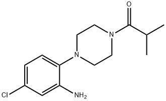 5-CHLORO-2-(4-ISOBUTYRYLPIPERAZIN-1-YL)ANILINE Struktur