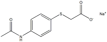 SODIUM [[4-(ACETYLAMINO)PHENYL]THIO]ACETATE Struktur