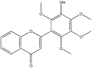 3'-HYDROXY-2',4',5',6'-TETRAMETHOXYFLAVONE Struktur