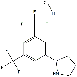 2-(3,5-BIS-TRIFLUOROMETHYL-PHENYL)-PYRROLIDINE, HYDROCHLORIDE Struktur