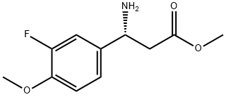 METHYL (3R)-3-AMINO-3-(3-FLUORO-4-METHOXYPHENYL)PROPANOATE Struktur