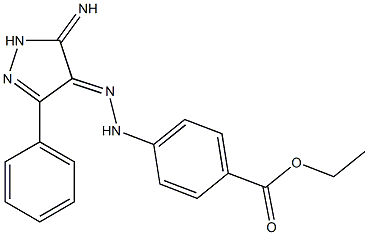 ETHYL 4-[(2E)-2-(5-IMINO-3-PHENYL-1,5-DIHYDRO-4H-PYRAZOL-4-YLIDENE)HYDRAZINO]BENZOATE Struktur