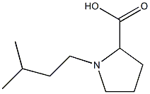 1-(3-METHYLBUTYL)PYRROLIDINE-2-CARBOXYLIC ACID Struktur