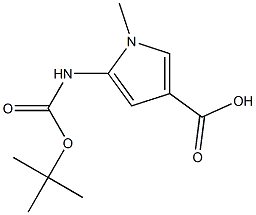 5-TERT-BUTOXYCARBONYLAMINO-1-METHYL-1H-PYRROLE-3-CARBOXYLIC ACID Struktur