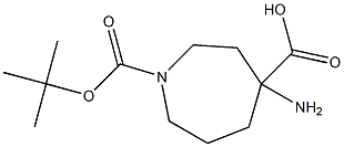 4-AMINO-1-BOC-AZEPANE-4-CARBOXYLIC ACID Struktur