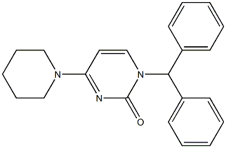 1-BENZHYDRYL-4-PIPERIDIN-1-YLPYRIMIDIN-2(1H)-ONE Struktur