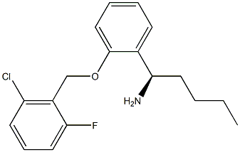 (1R)-1-(2-[(6-CHLORO-2-FLUOROPHENYL)METHOXY]PHENYL)PENTYLAMINE Struktur