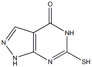 6-MERCAPTO-1,5-DIHYDRO-4H-PYRAZOLO[3,4-D]PYRIMIDIN-4-ONE Struktur