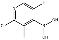 2-CHLORO-5-FLUORO-3-PICOLINE-4-BORONIC ACID Struktur