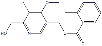 (2-HYDROXYMETHYL-3-METHYL-4-METHOXYPYRID-5-YL)METHYL 2-METHYLBENZOATE Struktur