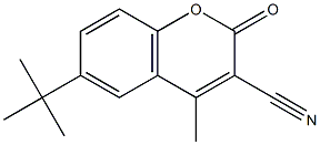 6-TERT-BUTYL-4-METHYL-2-OXO-2H-CHROMENE-3-CARBONITRILE Struktur