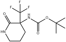 TERT-BUTYL 2-OXO-3-(TRIFLUOROMETHYL)PIPERIDIN-3-YLCARBAMATE Struktur