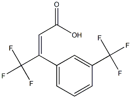 4,4,4-TRIFLUORO-3-(E)-[3-(TRIFLUOROMETHYL)PHENYL]CROTONIC ACID Struktur