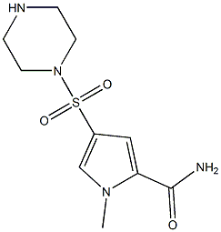 1-METHYL-4-(PIPERAZIN-1-YLSULFONYL)-1H-PYRROLE-2-CARBOXAMIDE Struktur