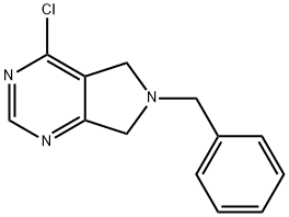 6-BENZYL-4-CHLORO-6,7-DIHYDRO-5H-PYRROLO[3,4-D]PYRIMIDINE Struktur