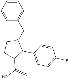 1-BENZYL-2-(4-FLUOROPHENYL)PYRROLIDINE-3-CARBOXYLIC ACID Struktur